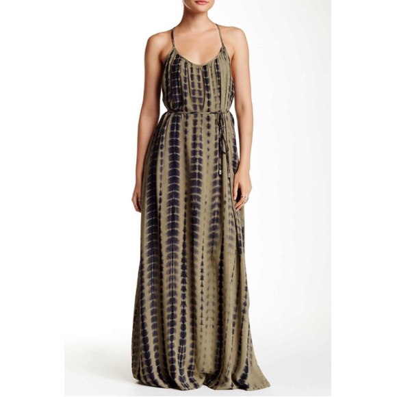 Love Stitch Dresses & Skirts - Love Stitch T-Back Maxi Dress Olive Green Small